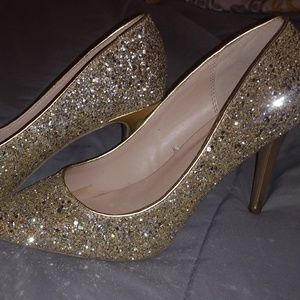 Glitter Gold Heels